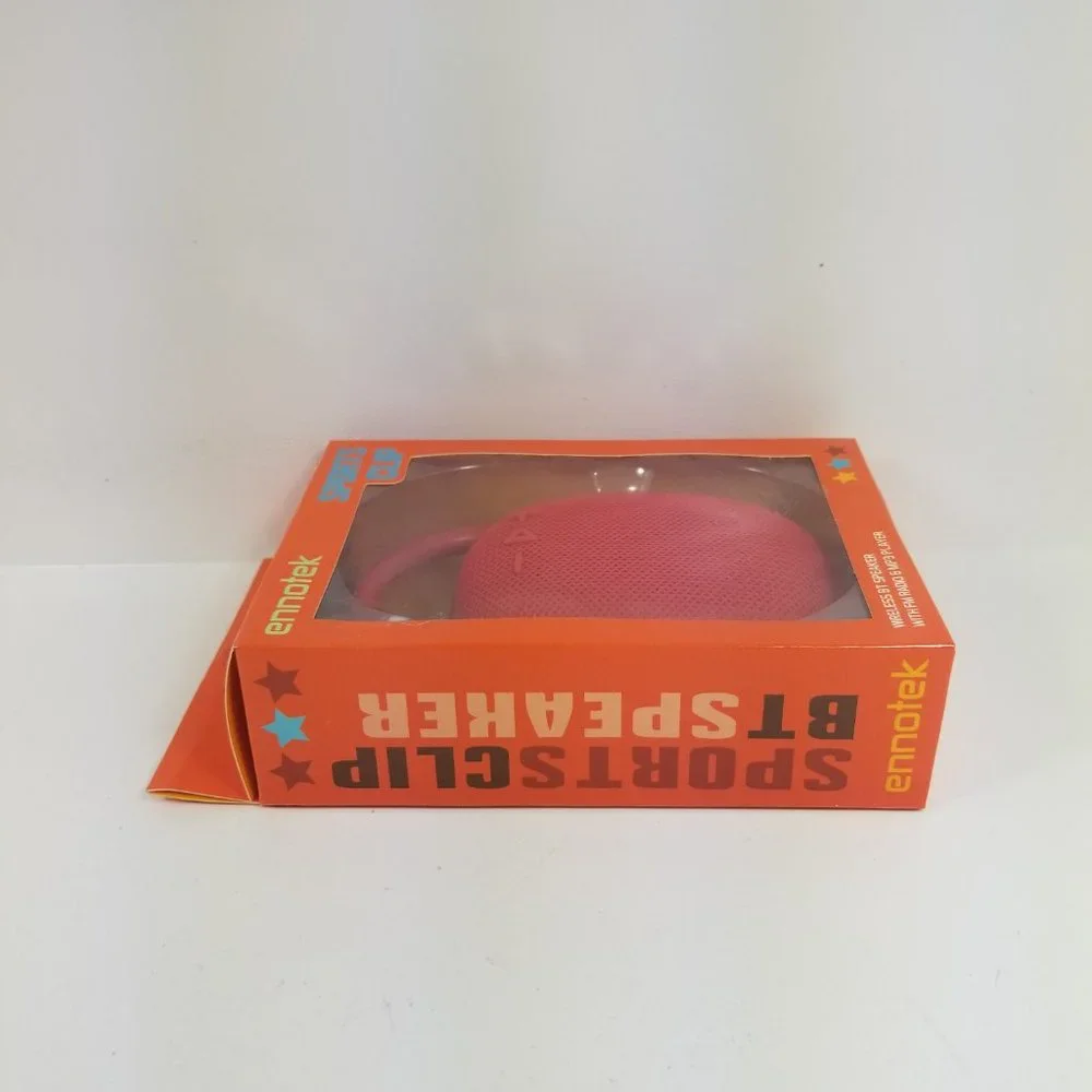 Sports clip Speaker red wireless with FM radio, MP3 player